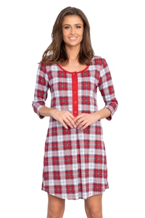 Italian Fashion Mossi r.3/4 Nocna koszula, druk/krata