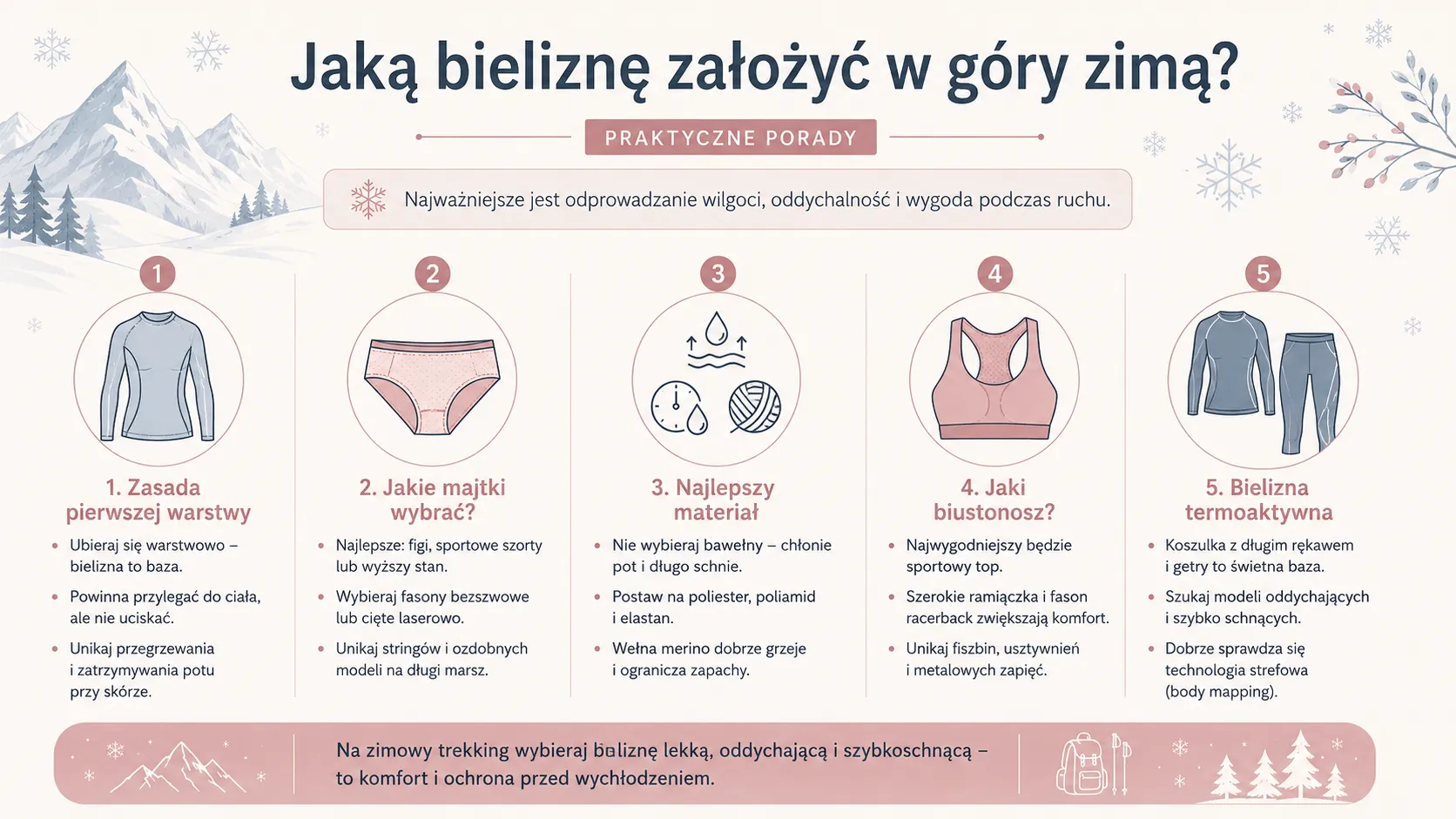 Jaką bieliznę założyć w góry zimą?