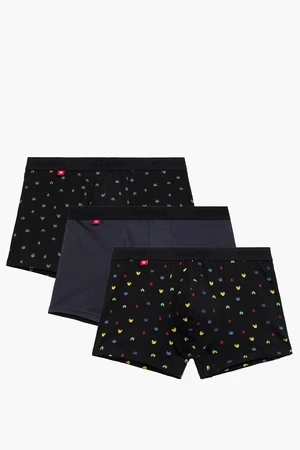 Bokserki Atlantic 3MH-054 3-pack czarny/grafitowy/czarny