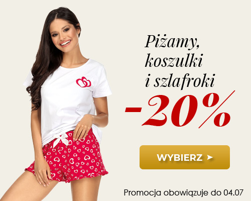 promocja na koszule nocne, piżamy i szlafroki -20% w kontri.pl