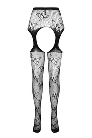 Passion ECO S001 Wyrób pończoszniczy pończochy z pasem, black