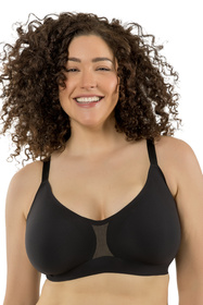 Parfait P2400 braletka bezszwowa z odpinanymi ramiączkami black