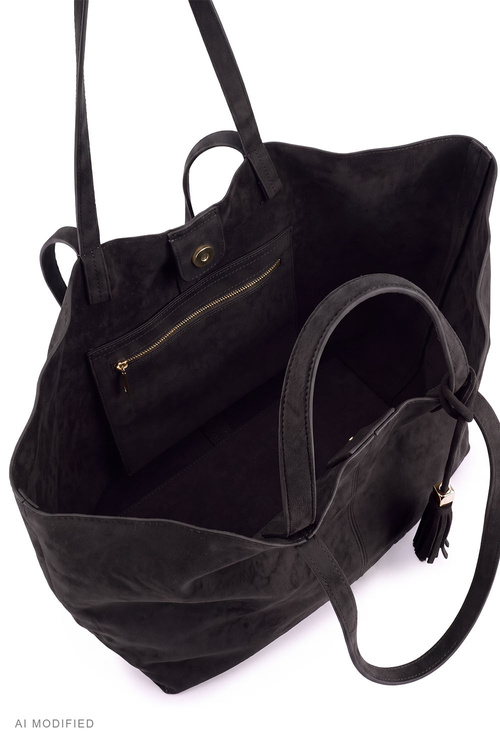 Vivisence T0034 torebka na ramię shopper z magnesem czarny