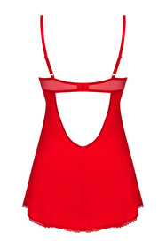 Nocna komplet koszulka + stringi Obsessive Ingridia chemise czerwony
