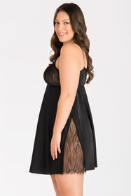 Nocna koszulka Gorsenia K823 Inessa czarny 