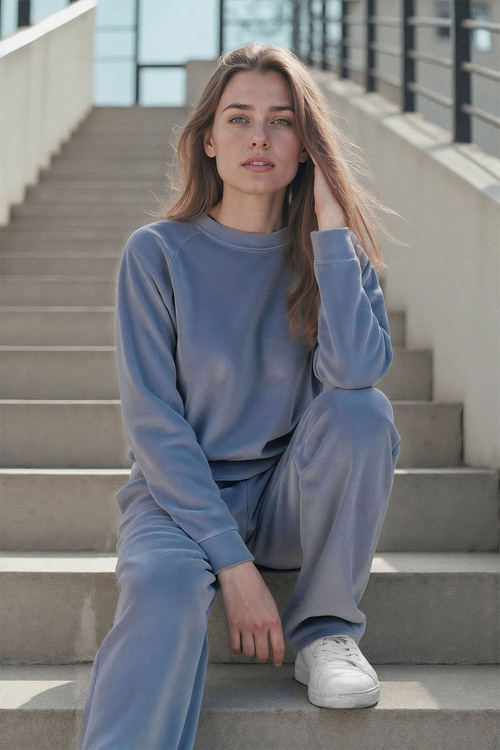 Komplet bluza+spodnie Vivisence 9206kmpl błękitny