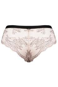 Unikat Atina szorty z koronkowymi wykończeniami beż-czarny