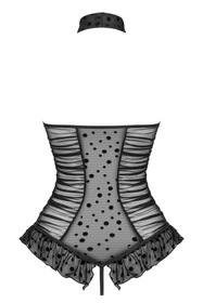 Beauty Night Carlotta teddy body z koronką, otwarty krok black