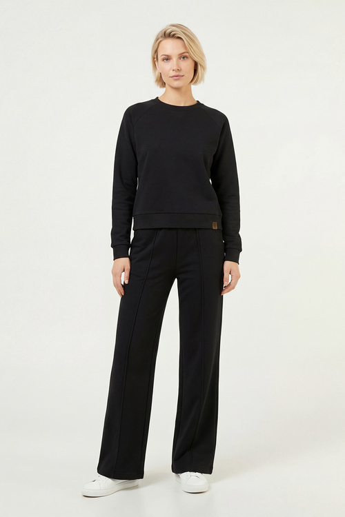 Vivisence 9208kmpl komplet dresowy bluza i spodnie w kant czarny