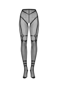 Wyrób pończoszniczy rajstopy Obsessive Crotchless Tights S123 czarny