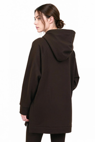 Vivisence 9006 bluza z kapturem, miękka bawełna brązowy