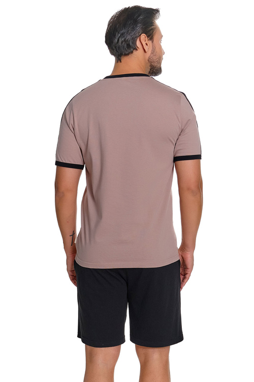 Doctor Nap PMB.7477 piżama męska krótka bawełniana beige