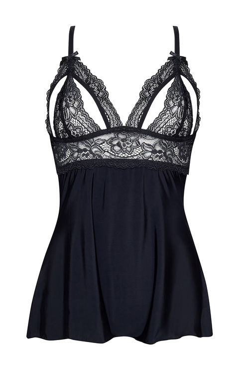 Beauty Night Sarina teddy BN6602 body z koronką, wiązane black