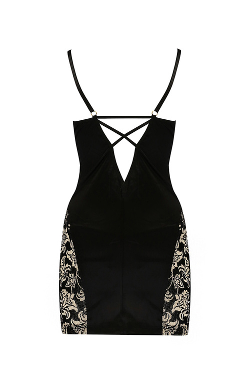 Nocna komplet koszulka + stringi Casmir Victoria chemise black 