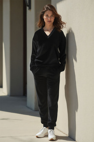 Komplet bluza+spodnie Vivisence 9202kmpl czarny