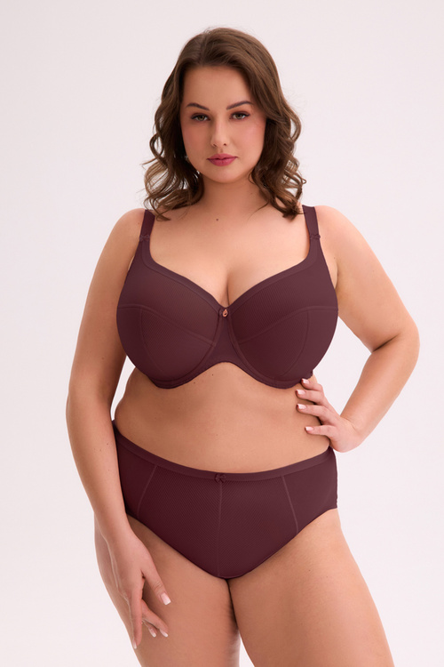 Gaia 1058M Sonia Maxi Biustonosz półusztywniany, bordowy