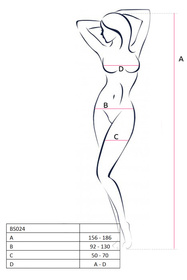 Passion BS024 Body bodystocking, black