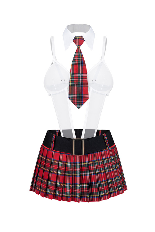 Obsessive College Girl kostium pięcioczęściowy, red