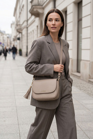 Vivisence T0025 torebka na ramię z regulowanym paskiem beige