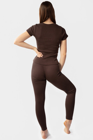 Komplet legginsy + bluzka Dkaren Halima-Kpl czekolada