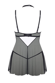 Nocna komplet koszulka + stringi Beauty Night Mariana chemise BN6640 silver