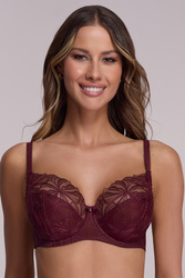 Ava 2197 Majesty biustonosz miękki z haftem wine
