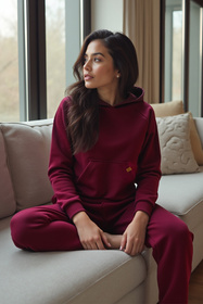 Bluza nierozpinana Vivisence 9003 bordowy