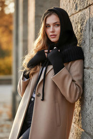 Kaptur balaclava Vivisence 70110 czarny