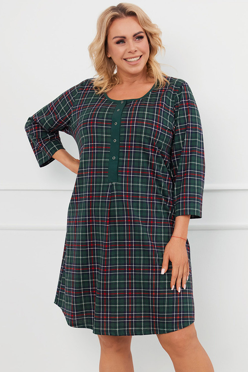 Koszula Italian Fashion Foggia r.3/4 druk/zielony