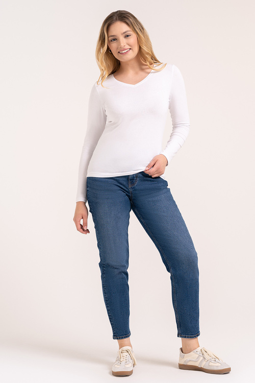 Moraj BD900-420-LV bluzka z długim rękawem V-neck white