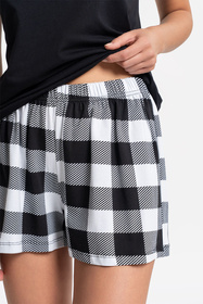 Moraj PDD4100-015 piżama damska krótki rękaw i szorty black