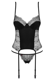 Obsessive Sharlotte corset Gorset sexy, czarny