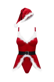 Obsessive Hot Santa kostium z body i czapką, red