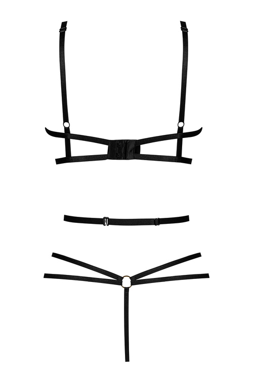Beauty Night Elaris teddy body z koronką i paseczkami black