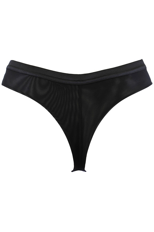 Axami V-11815 brazyliany z półtransparentnymi wstawkami czarno-beżowy
