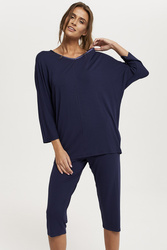 Italian Fashion Song r.3/4 sp.3/4 Nocna piżama, granat