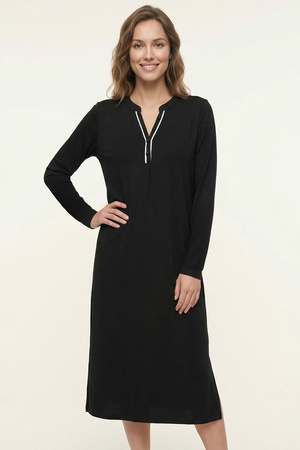 Vivisence 2062 koszula nocna rozpinana czarny