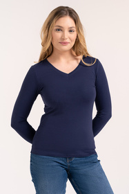 Moraj BD900-420-LV bluzka z długim rękawem V-neck blue