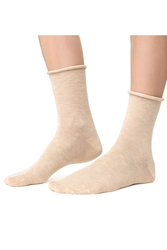 Skarpety za kostkę Steven 083 z kaszmirem melanż beż