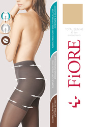Fiore Total Slim 40 den M5207 Wyrób pończoszniczy rajstopy, tan