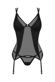 Gorset sexy Obsessive Nesari corset czarny