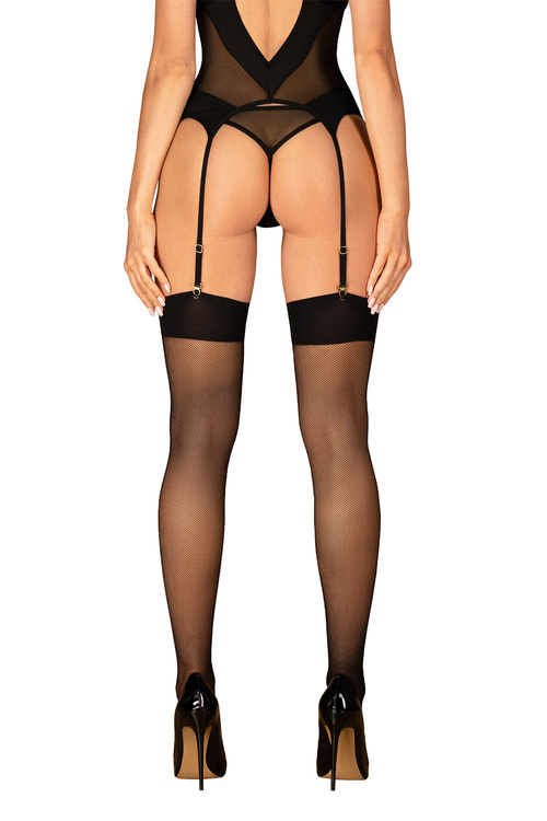 Wyrób pończoszniczy Obsessive S823 Stockings czarny