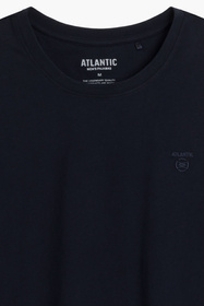 Atlantic NMP-404 piżama męska Peach Effect długi rękaw, granatowy