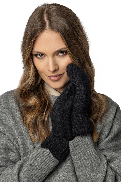 Komplet balaclava kaptur+rękawiczki Vivisence 7097Kmpl czarny