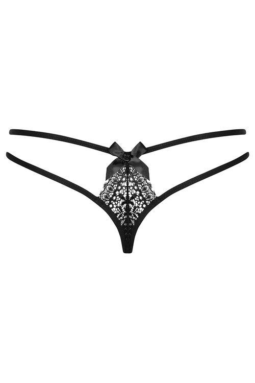 Obsessive Intensa double thong Majtki stringi, czarny