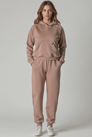 Komplet bluza+spodnie Vivisence 9203kmpl beżowy