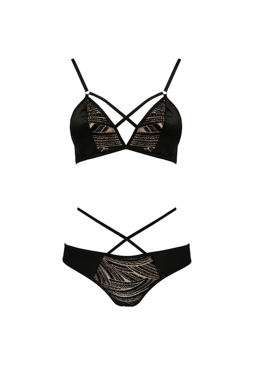 Nocna komplet biustonosz + stringi Casmir Lara bikini black