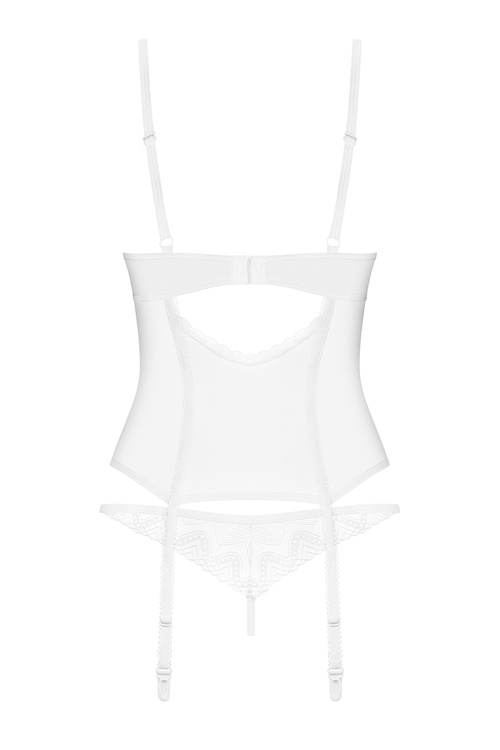 Gorset Obsessive Alissium corset & thong white 