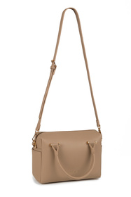 Vivisence T0018 torebka do ręki z zamkiem i odpinanym paskiem beige