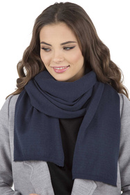Vivisence 7036Kmpl Komplet beret+szalik, granatowy